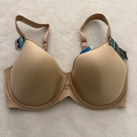 NWT Bali One Smooth U Ultra Light Minimizer Underwire Bra Womens Size 38DD Beige - Picture 1 of 9